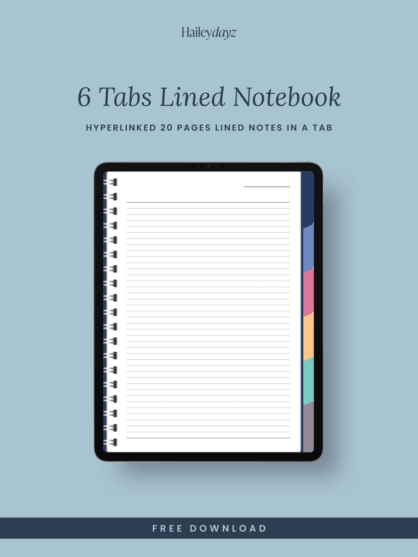 6tabs Lined Notebook