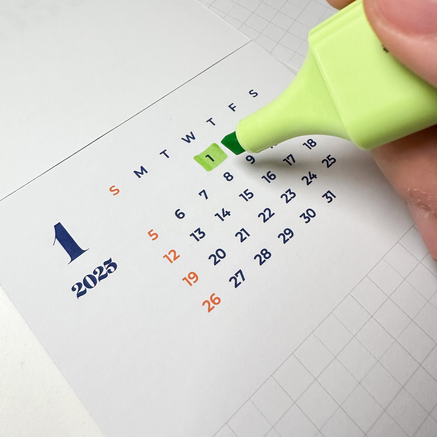 2025-2026 Desk Calendar with wood stand