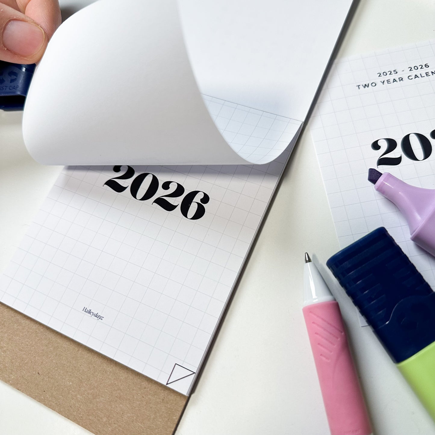 2025-2026 Desk Calendar with wood stand