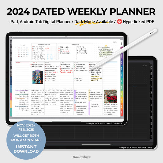 2024 Digital Weekly Planner
