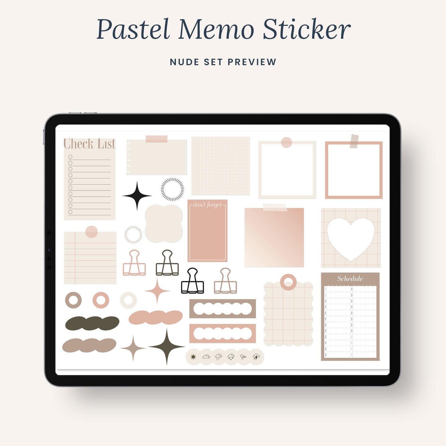 Pastel Memo Sticker Set