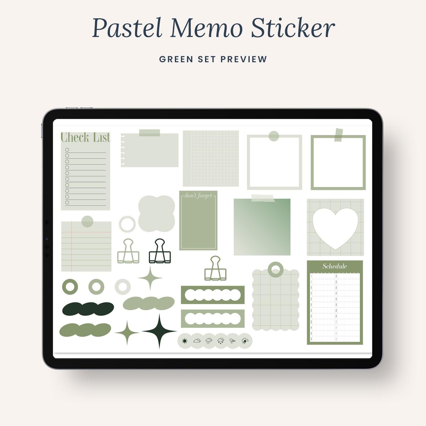 Pastel Memo Sticker Set