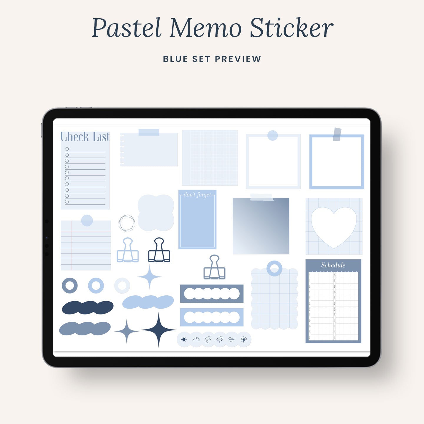 Pastel Memo Sticker Set