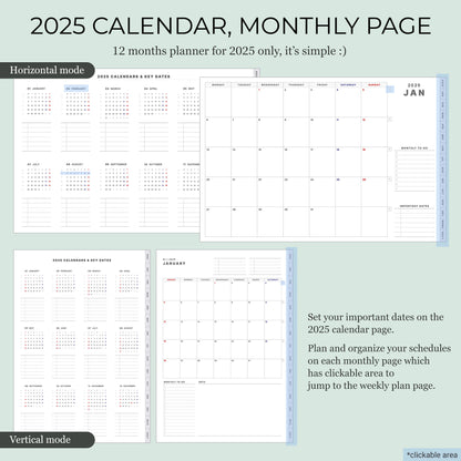 2025 Minimal Weekly Planner