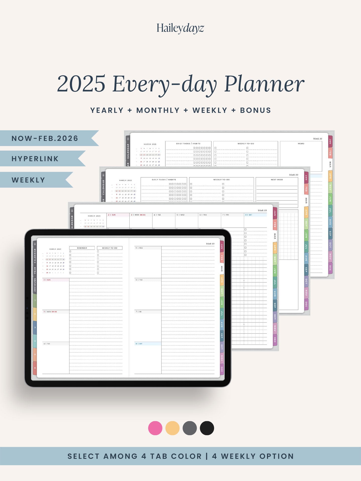 2025 Every-day Planner(Weekly)