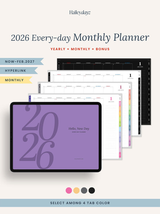2026 Every-day Planner(Monthly)