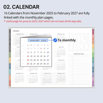 2026 Every-day Planner(Monthly)