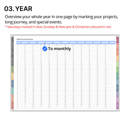 2026 Every-day Planner(Monthly)