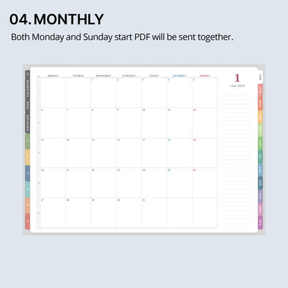 2025 Every-day Planner(Monthly)