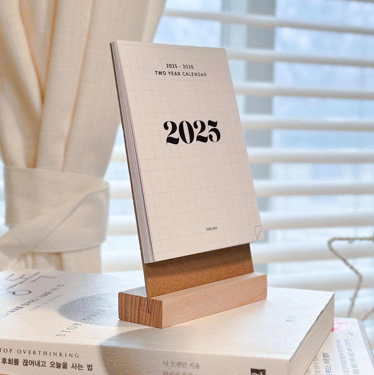 2025-2026 Desk Calendar with wood stand