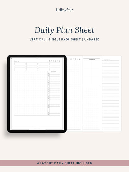 Daily Plan Sheet