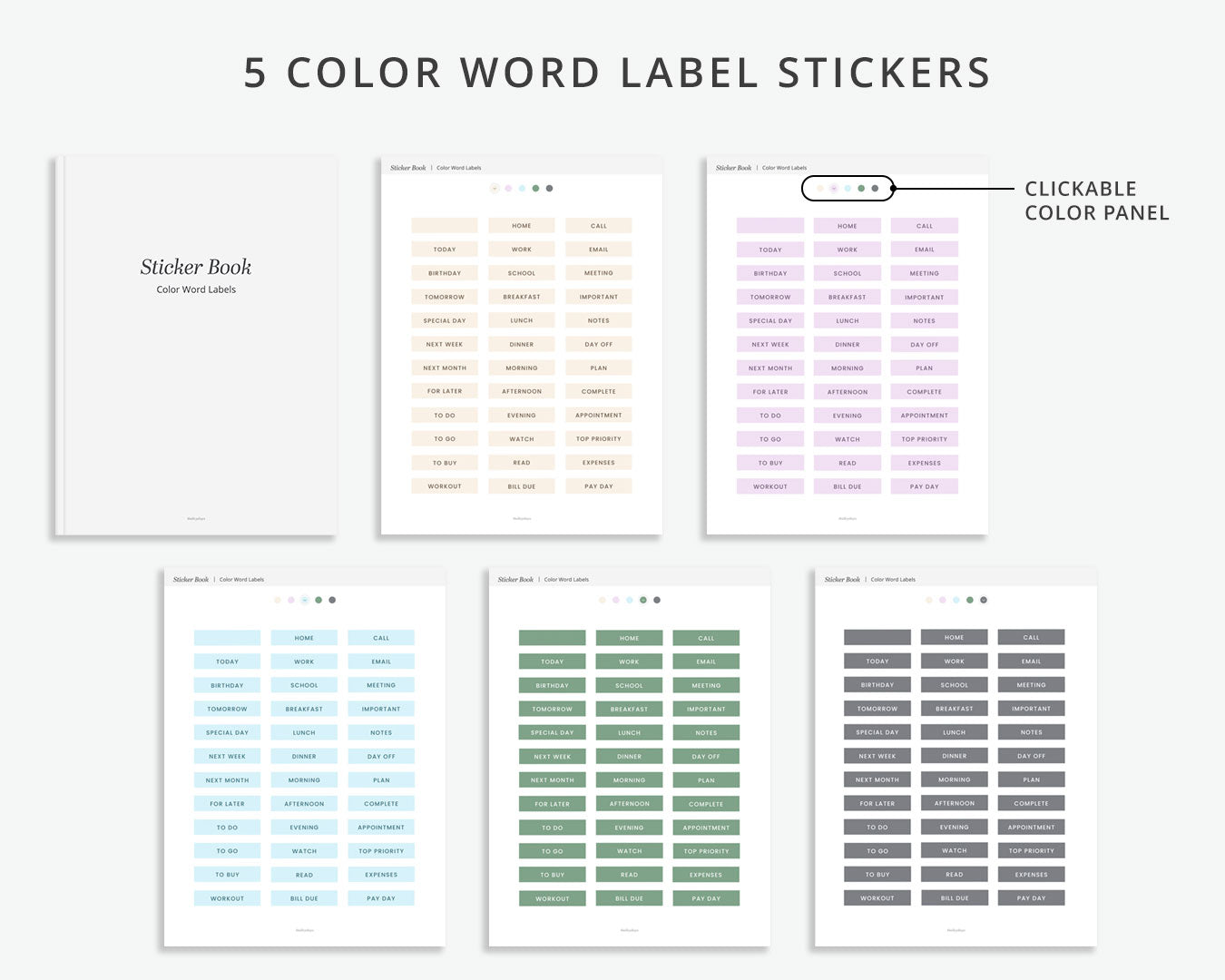 Word Label Stickers