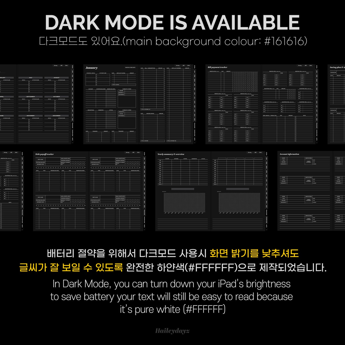 Undated Financial Planner