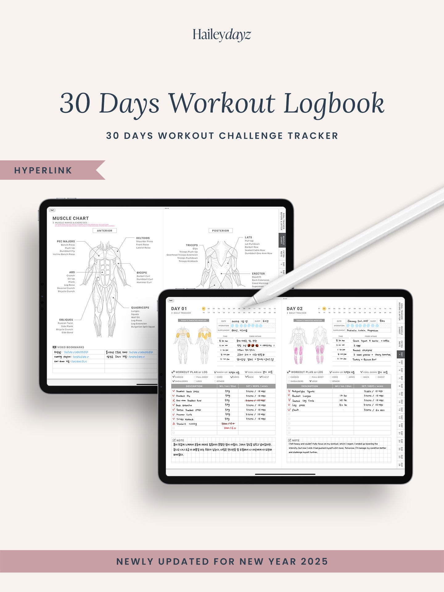 30Days Workout Logbook