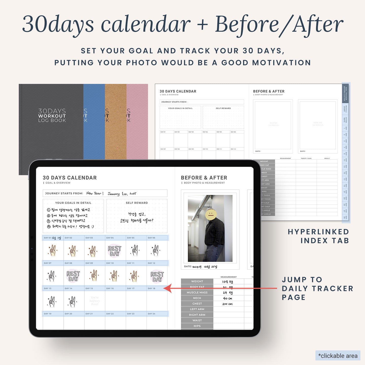 30Days Workout Logbook