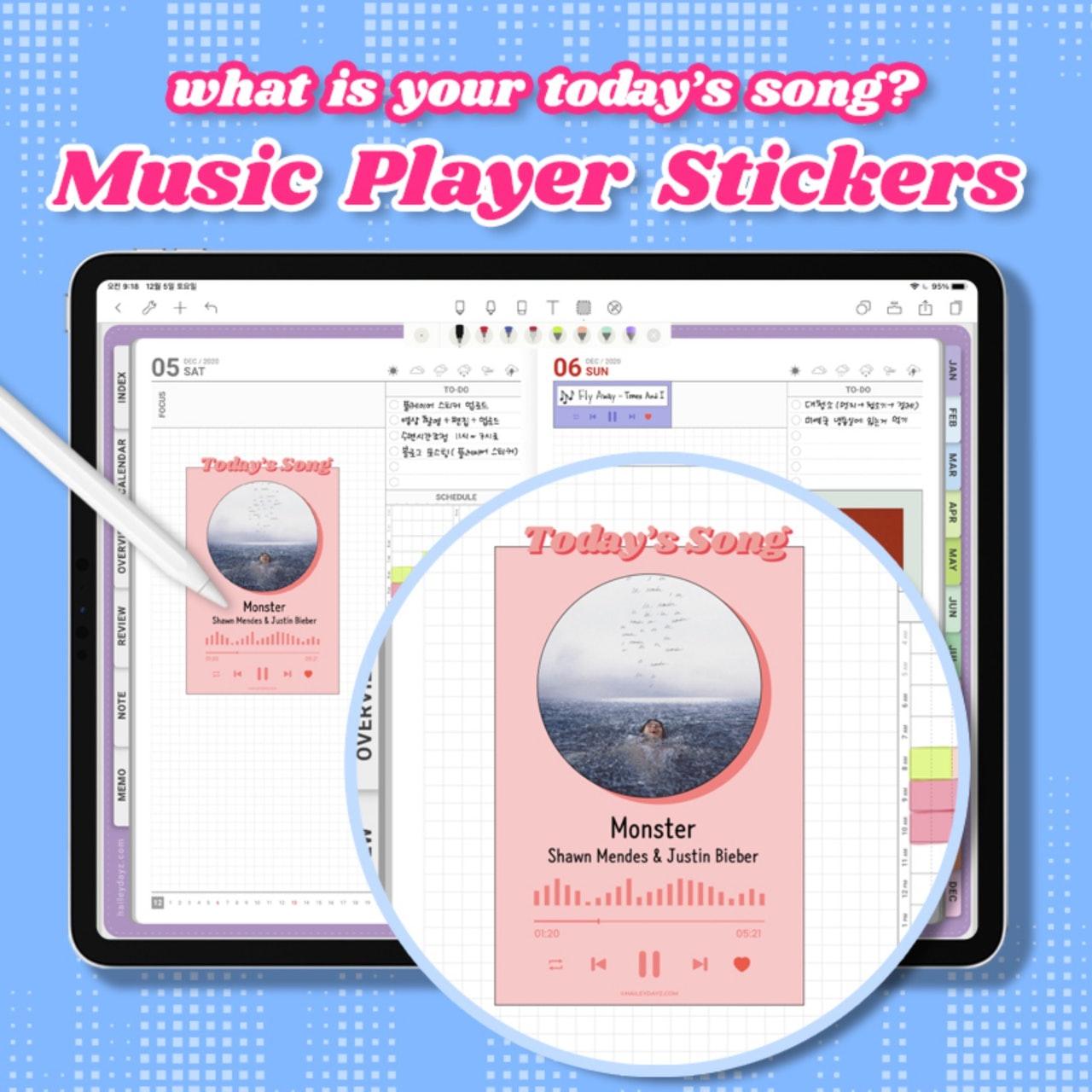 Music Player Stickers - Haileydayz