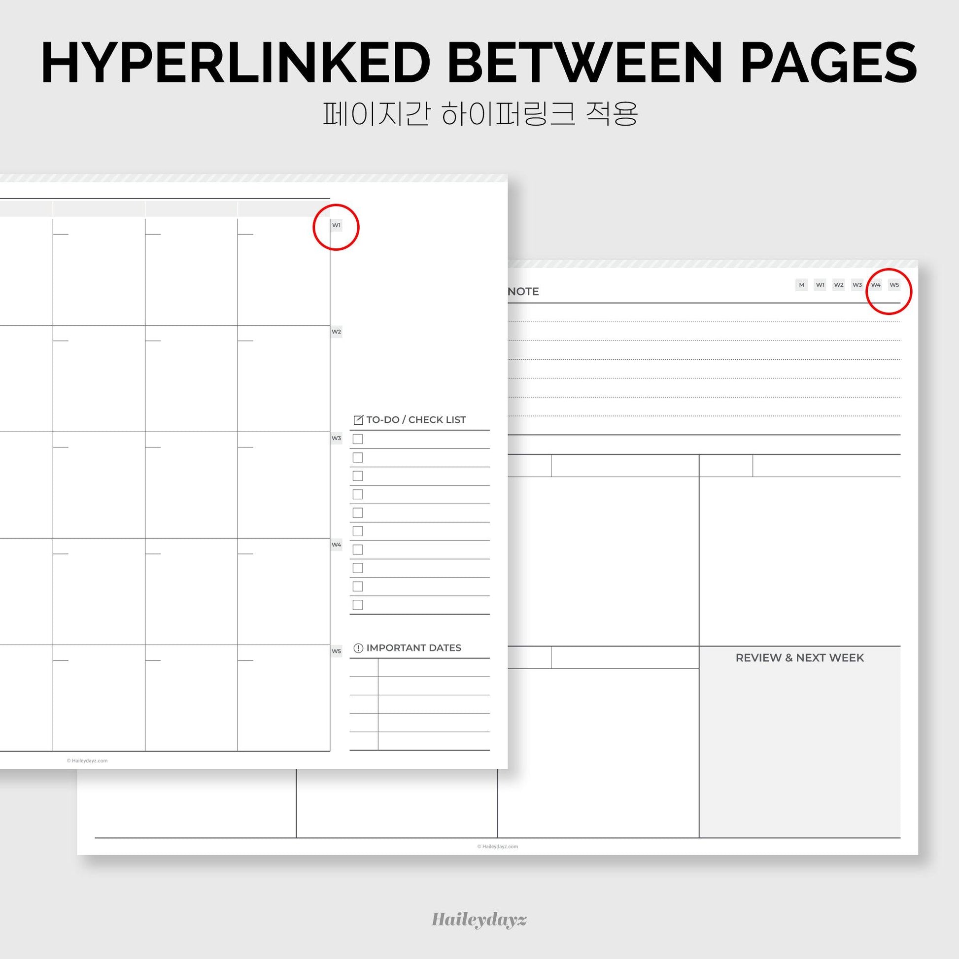 Undated Weekly Planner - Haileydayz